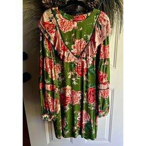 Farm Rio for Anthropologie  Elinor Floral Tunic Dress Size Medium